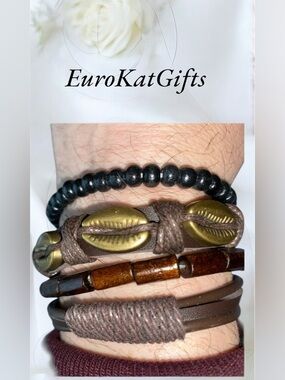 Men's Jewelry Bracelets 4 pc Bohemian HIP HOP FASHION Unisex,  Bracelet set NEW